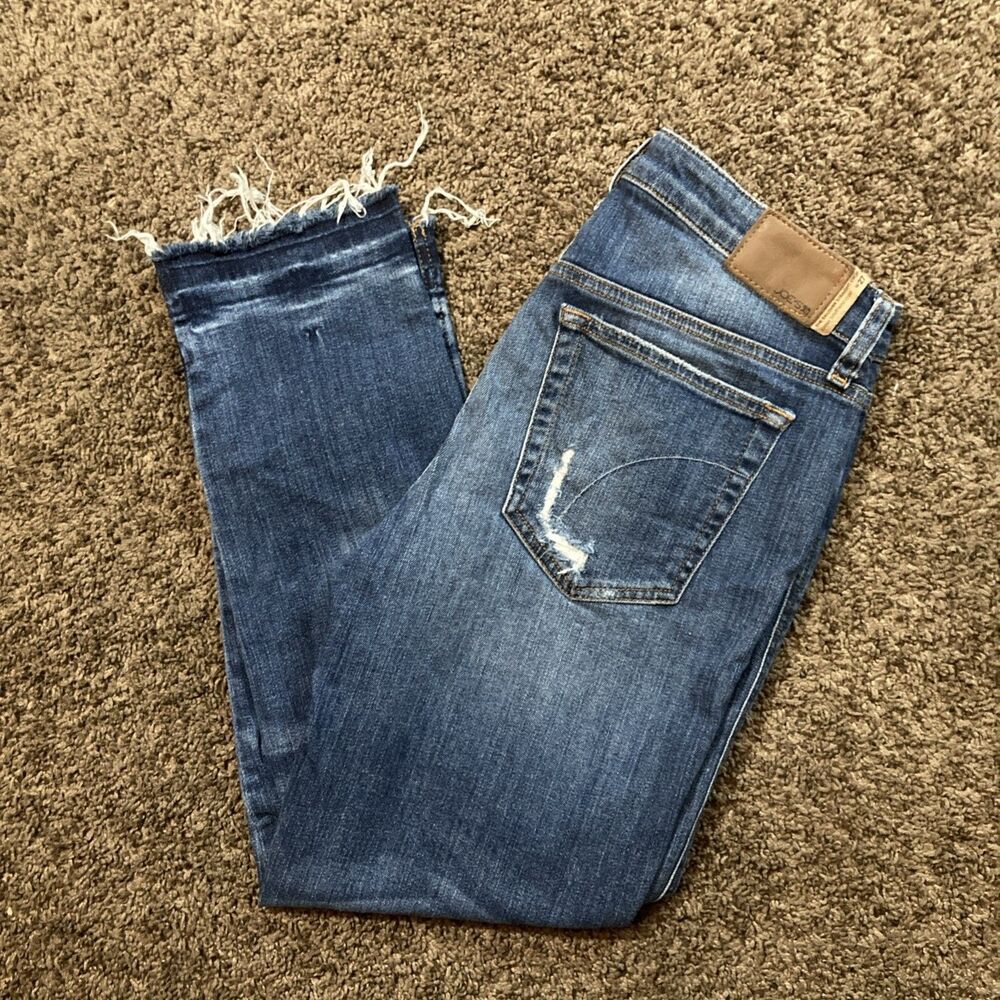 Joe's Jeans The Ex-Lover Straight Crop Womens 27 Blue Distressed Boyfriend Denim - Picture 7 of 9